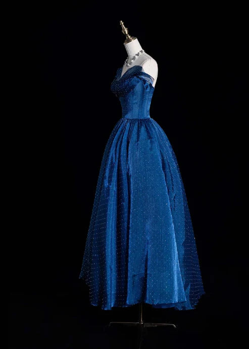 Fairy A-Line Strapless Sleeveless Back Zip Long Evening Dress