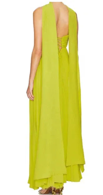 Fashion A-Line Strapless Neck Backless Floor-Length Prom Dress
