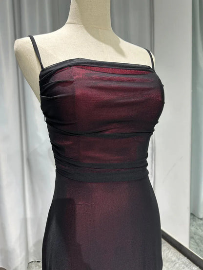 Fashion Bodycon Off the Shoulder Sleeveless Backless Chiffon Floor-Length Prom Dress