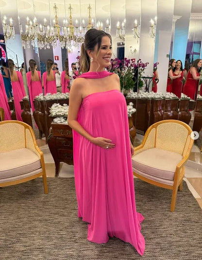 Fashion Column Off The Shoulder Backless Floor-Length Prom Dress