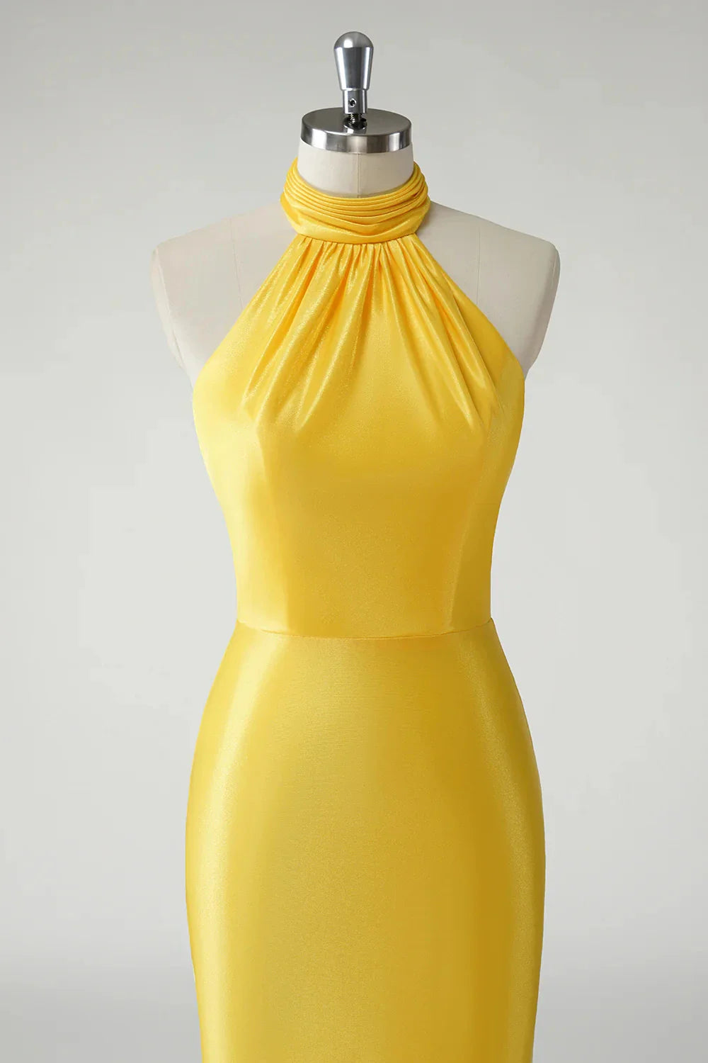 Fashion Mermaid Halter Sleeveless Back Zip Floor-Length prom dress for women