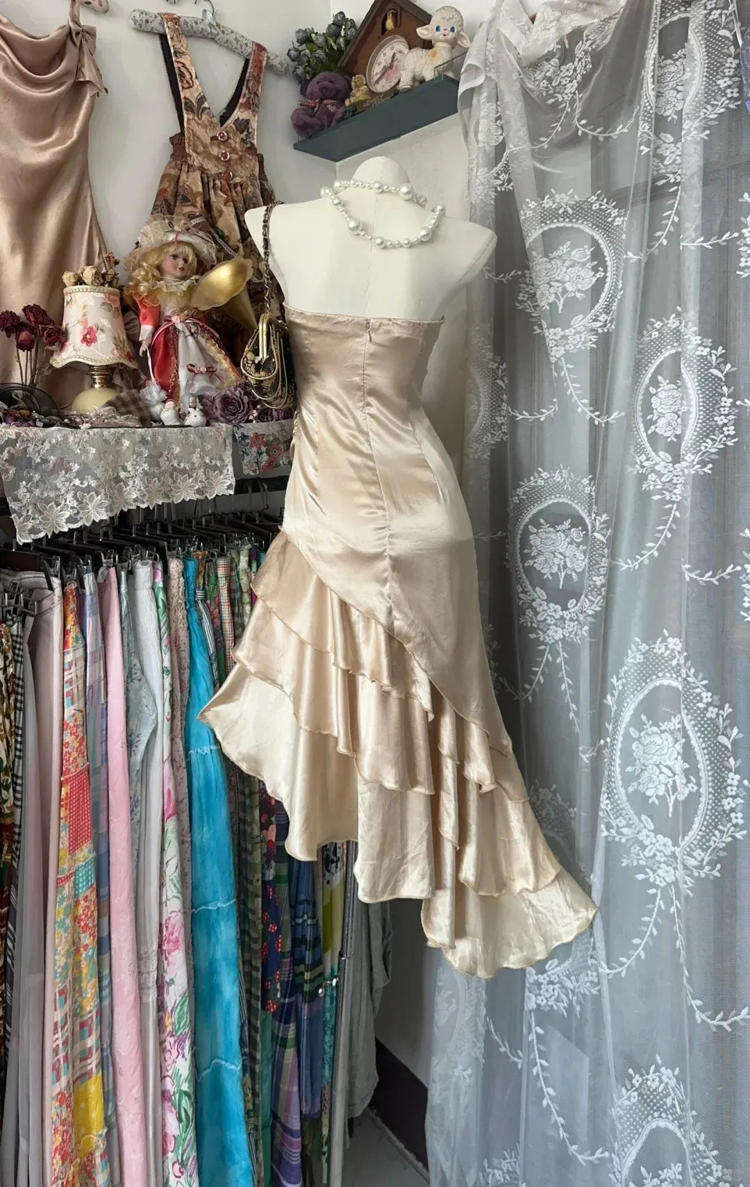 Fashion Sheath Strapless Sleeveless Pleated Satin Maxi Dress Prom Dress