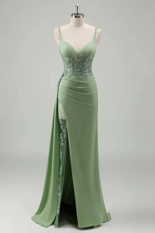 Fashion V Neck Sleeveless Backless Floor-Length Prom Dress for women