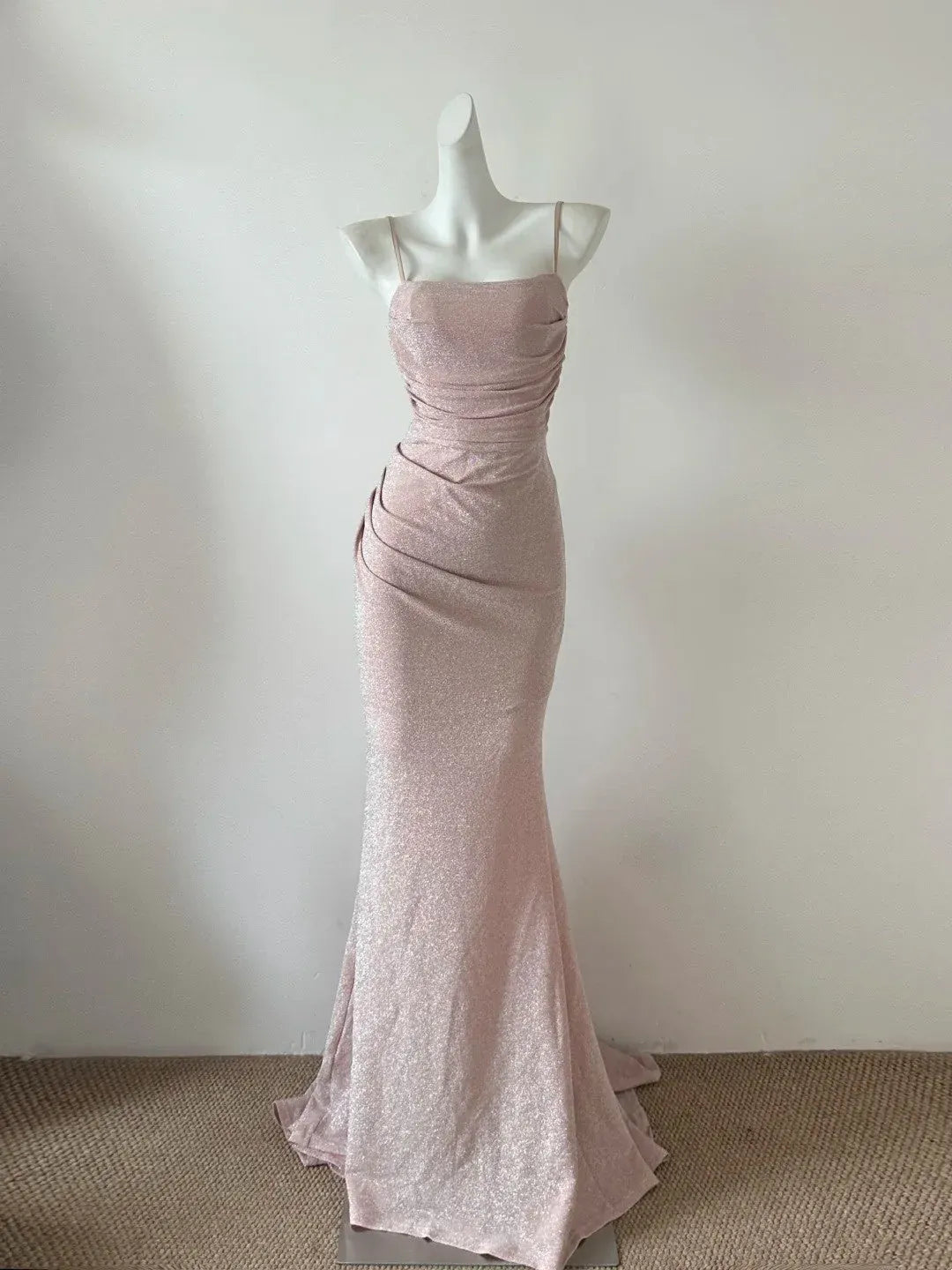 Fashion Sheath Off The Shoulder Backless Floor-Length Prom Dress