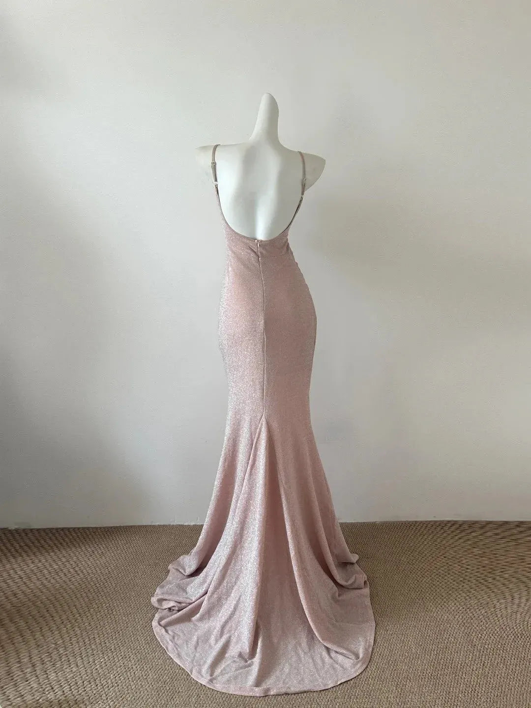 Fashion Sheath Off The Shoulder Backless Floor-Length Prom Dress