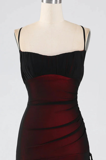 Fashionable SheathColumn Boat Neck Sleeveless Lace Up Floor-Length Bridesmaid Dress for women