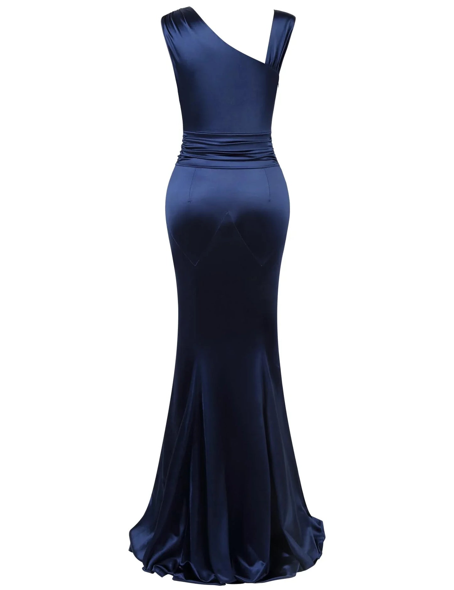 Glamorous Mermaid One - Shoulder Sleeveless Simple Back Floor - Length Evening Dress
