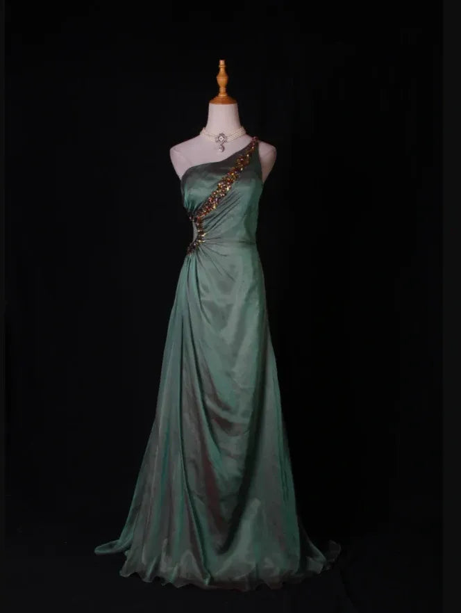 Glamorous Sheath One-shoulder Ruched Evening Dress For Female Guests Hot Sale