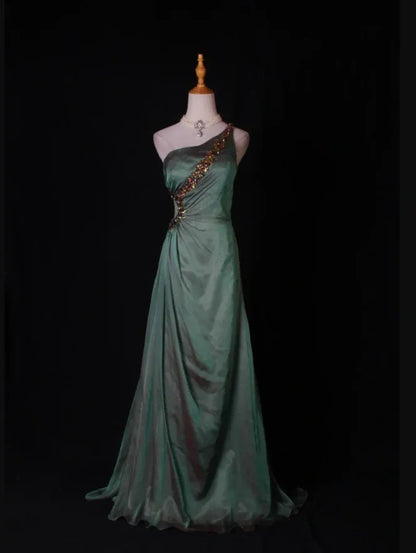 Glamorous Sheath One-shoulder Ruched Evening Dress For Female Guests Hot Sale