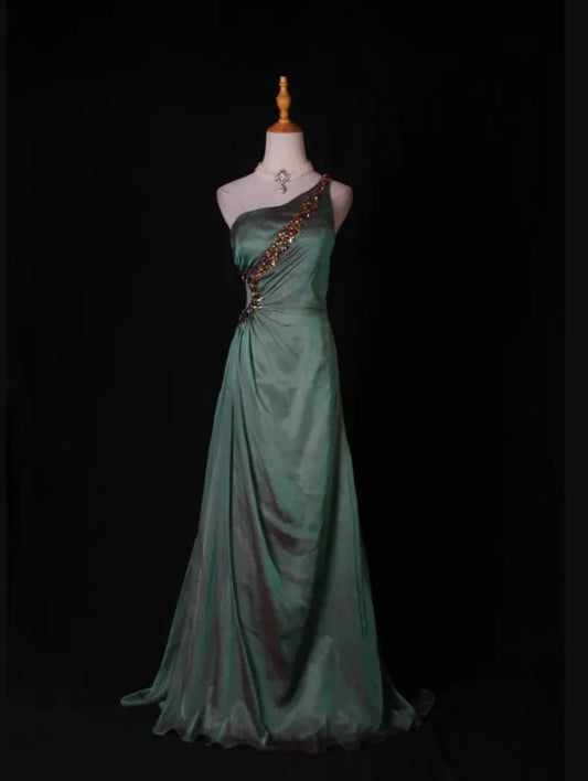 Glamorous Sheath One-shoulder Ruched Evening Dress For Female Guests Hot Sale