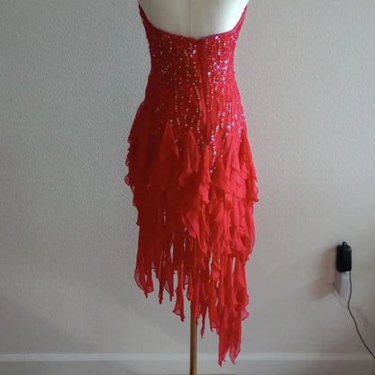 Gorgeous A-Line Halter Neck Backless Knee-Length Prom Dress