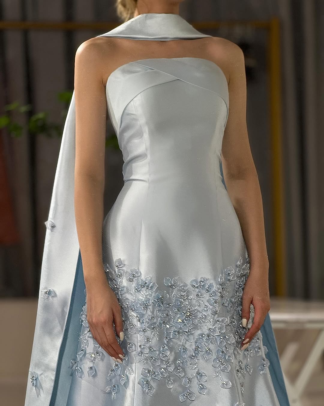 Gorgeous A-Line Strapless Sleeveless Lace Up Sweep/Brush Train Prom Dresses