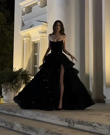 Gorgeous A Line Strapless Sleeveless Lace Up Floor-Length Prom Dress
