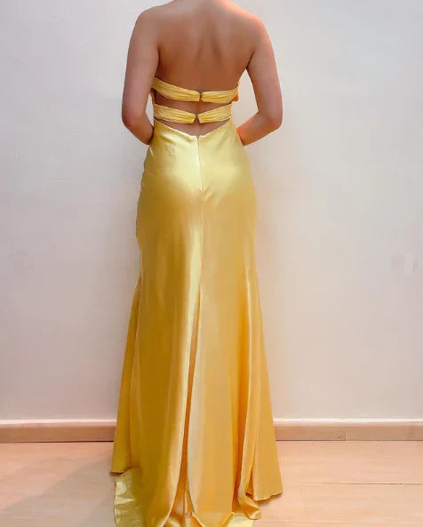 Gorgeous Mermaid Halter Neck Sleeveless Backless Floor-Length Prom Dress