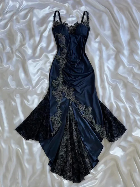 Gorgeous Mermaid Spaghetti Straps Sleeveless Backless Long Prom Dresses