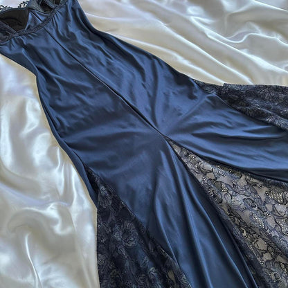 Gorgeous Mermaid Spaghetti Straps Sleeveless Backless Long Prom Dresses