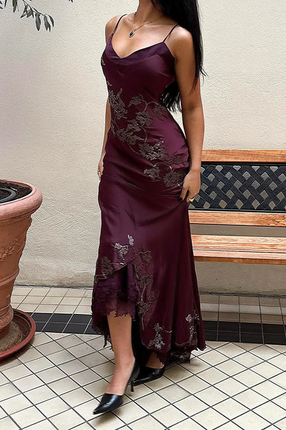 Gorgeous Mermaid Spaghetti Straps Sleeveless Backless Satin Floor-Length Prom Dress