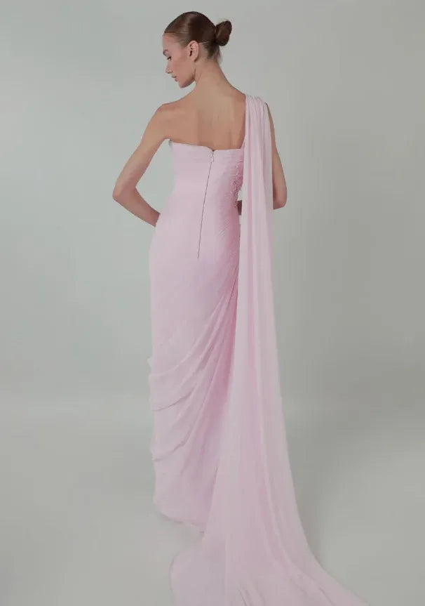 Gorgeous A-Line Sweetheart Neck Sleeveless Chiffon Floor-Length Backless Prom Dress