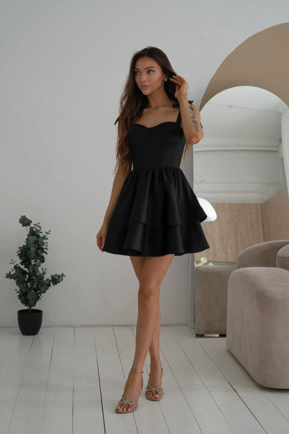 Lovely A-Line Sweetheart Corset Tiered Blush Pink Mini Homecoming Dress