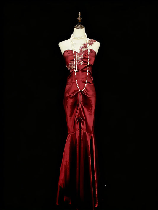 Luxurious Mermaid One Shoulder Sleeveless Zip Back Floor-Length Banquet Dress