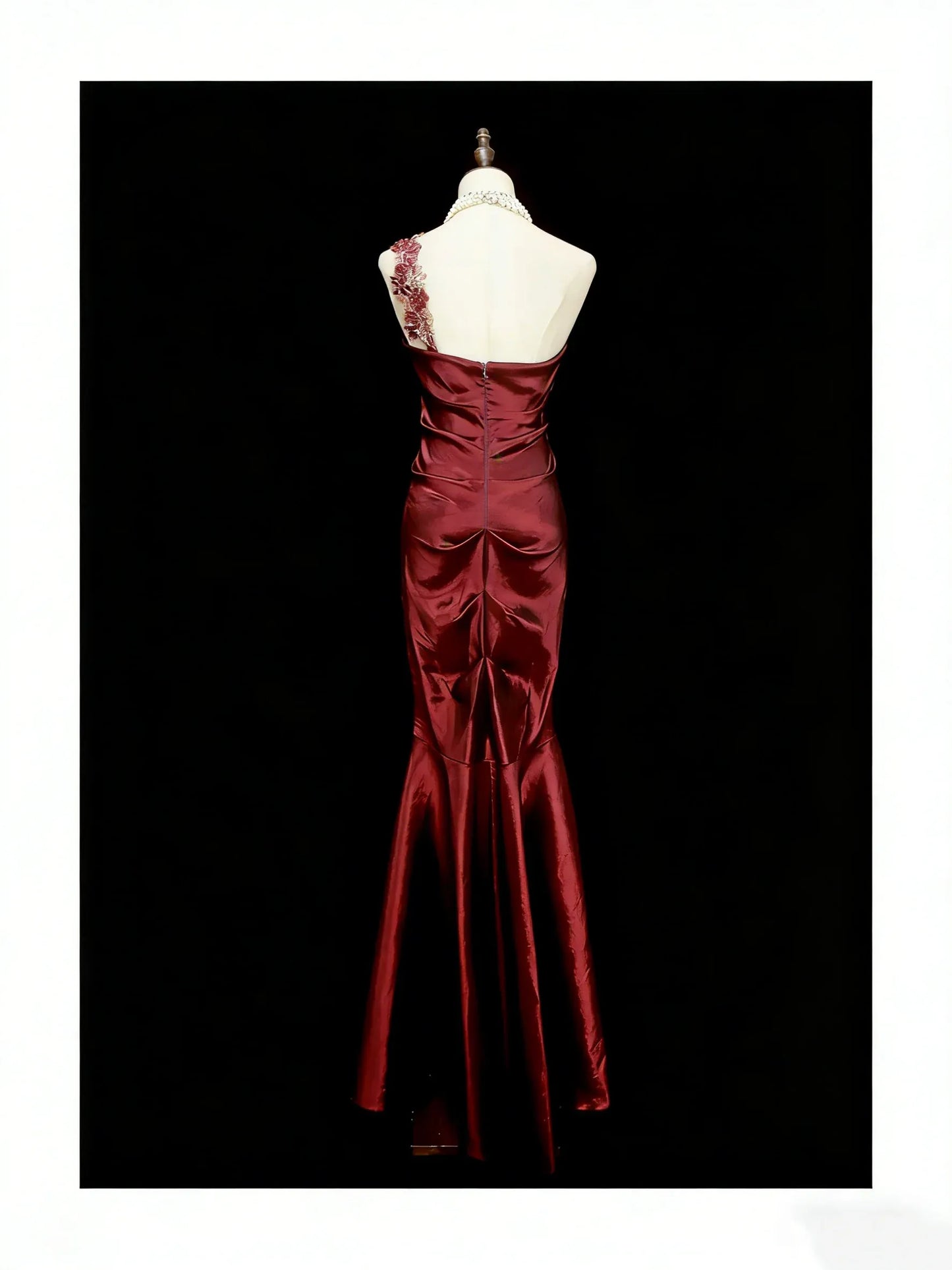 Luxurious Mermaid One Shoulder Sleeveless Zip Back Floor-Length Banquet Dress