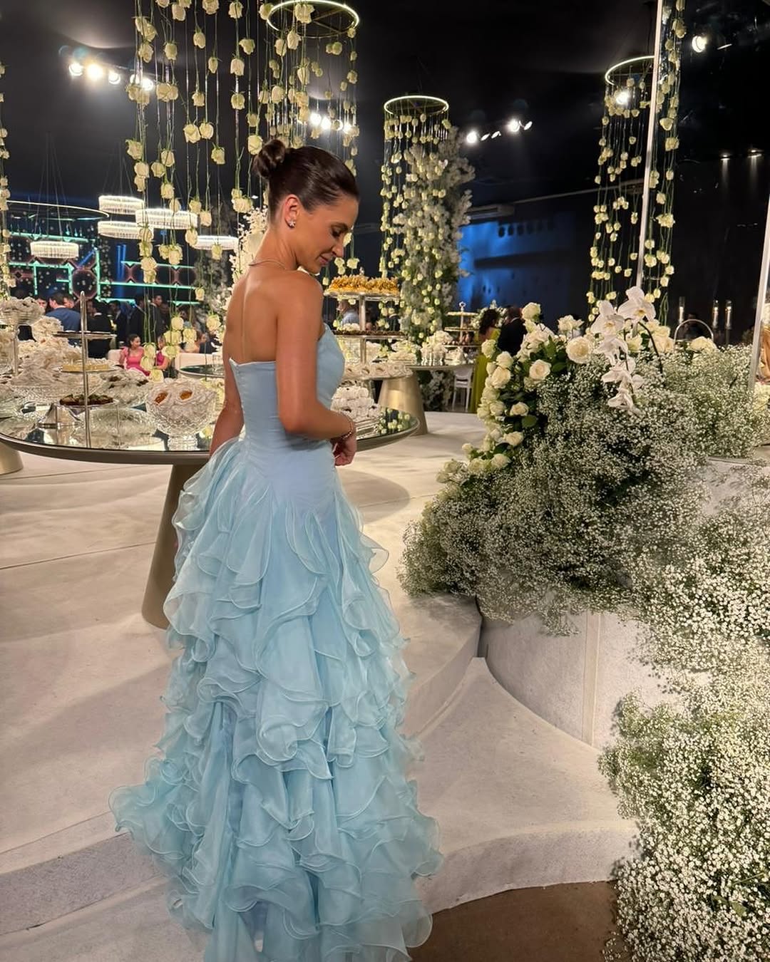 Luxury A-Line Strapless Sleeveless Backless Floor-Length Prom Dress