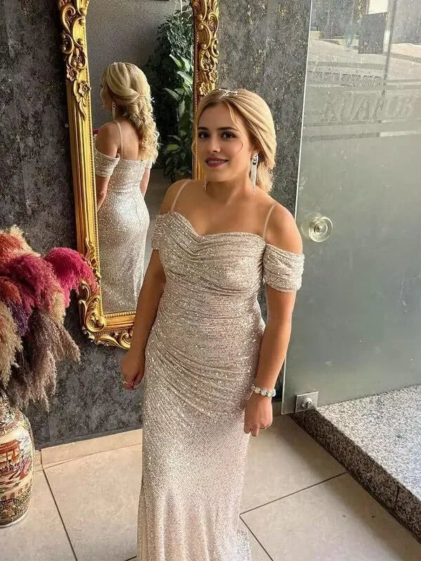 Luxury Mermaid V Neck Sleeveless Back Zip SweepBrush Train Side Slit prom dress for women
