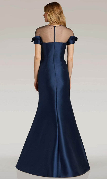 Quyihu Dresses Formal Illusion Pleated Evening Dress Mermaid Floor Length Prom Dress Stores With Prom Dresses