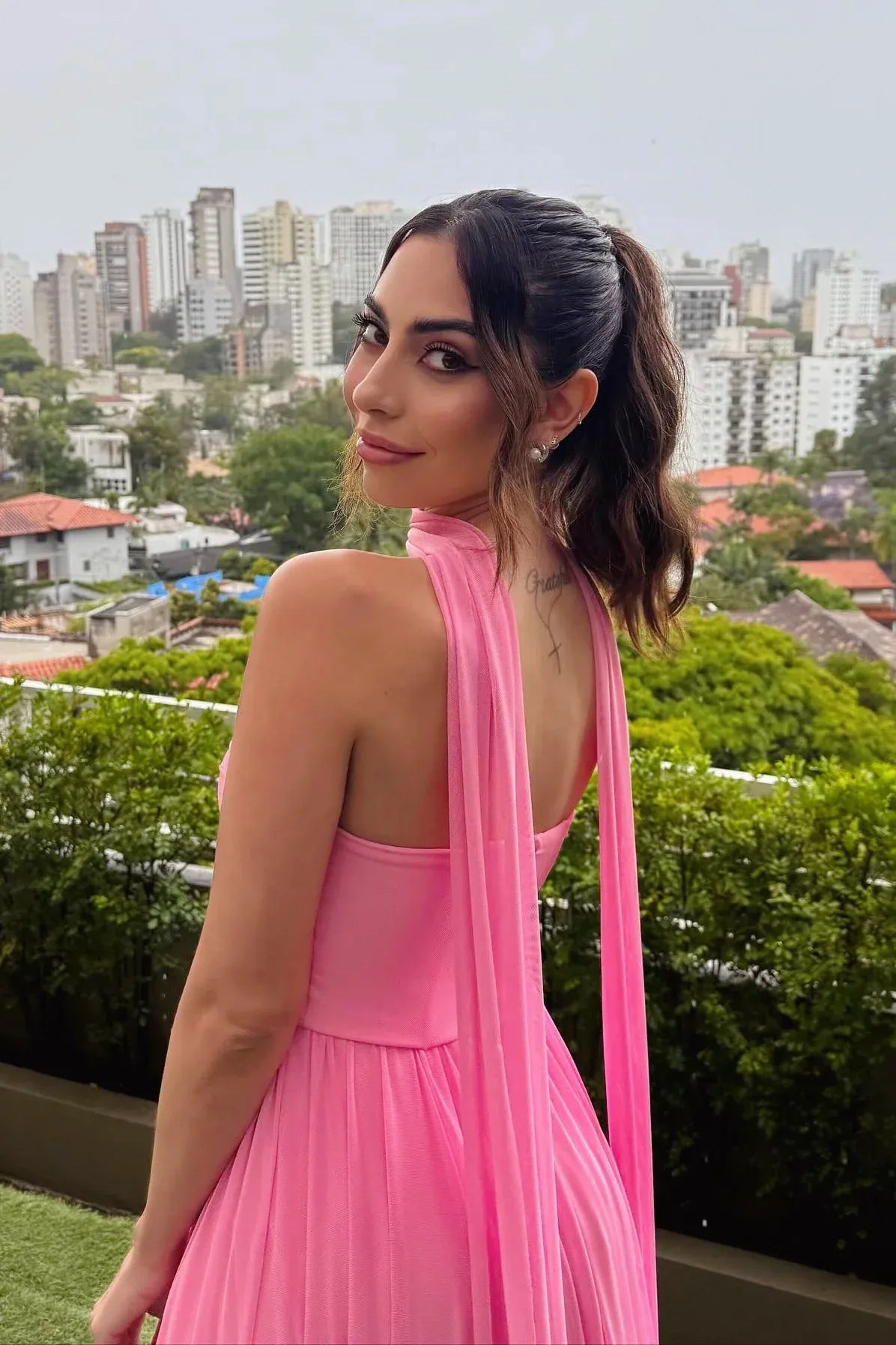 Modern A-Line Sweetheart Sleeveless Slit Keyhole Floor-Length Prom Dress