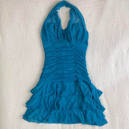 Modern A-Line/Princess Halter Neck Sleeveless Lace Up Short-Mini Homecoming Dress