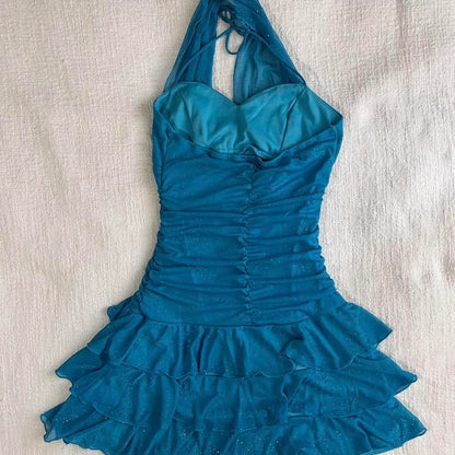 Modern A-Line/Princess Halter Neck Sleeveless Lace Up Short-Mini Homecoming Dress