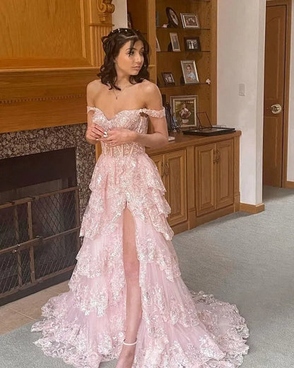 Pretty A-Line Off The Shoulder Sleeveless Zipper Up Floor-Length Prom Dress