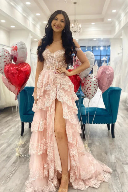 Pretty A-Line Off The Shoulder Sleeveless Zipper Up Floor-Length Prom Dress