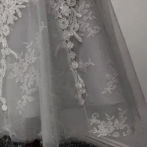 Pretty A-Line Scoop Neck Appliques Lace Silver Grey Homecoming Dress For Ladies