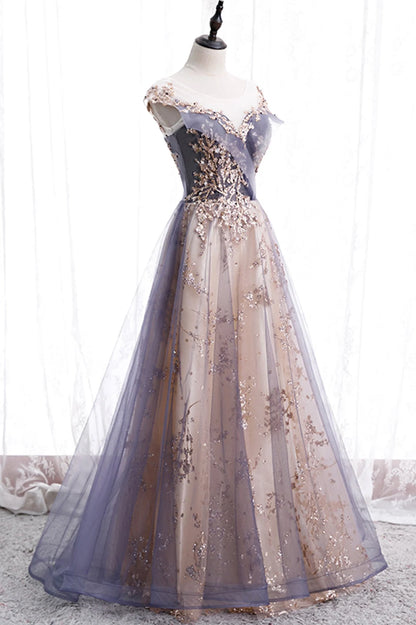 Pretty A-Line Scoop Neck Sleeveless Lace Up Floor-Length Prom Dress