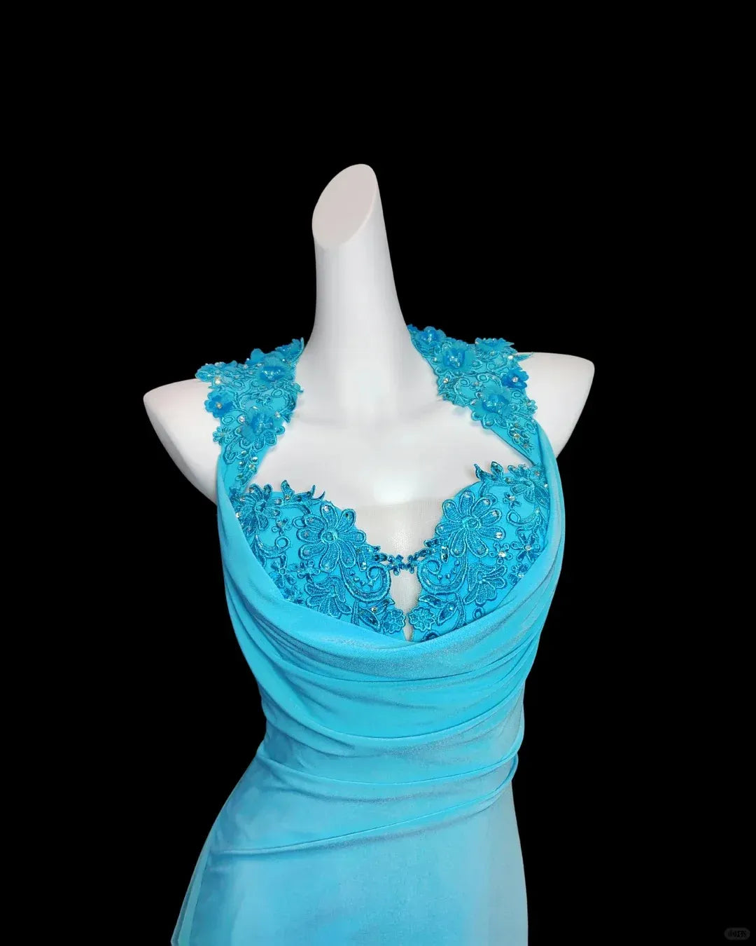 Pretty Mermaid Halter Neck Sleeveless Pleated Satin Sweep Train Prom Dress