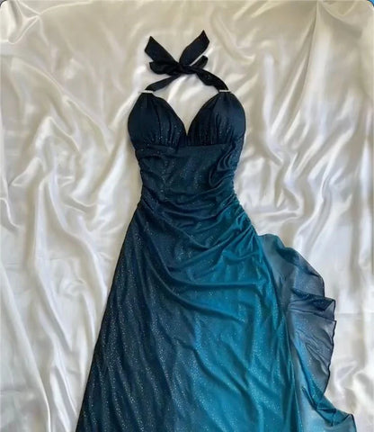 Quyihu Dress Formal Dresses V Neck Sleeveless Pleated Burgundy Prom Dress