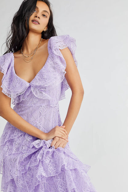 Quyihu Dress Purple Lace Long Prom Dress Backless Evening Dress Stunning Maxi Dress For Women