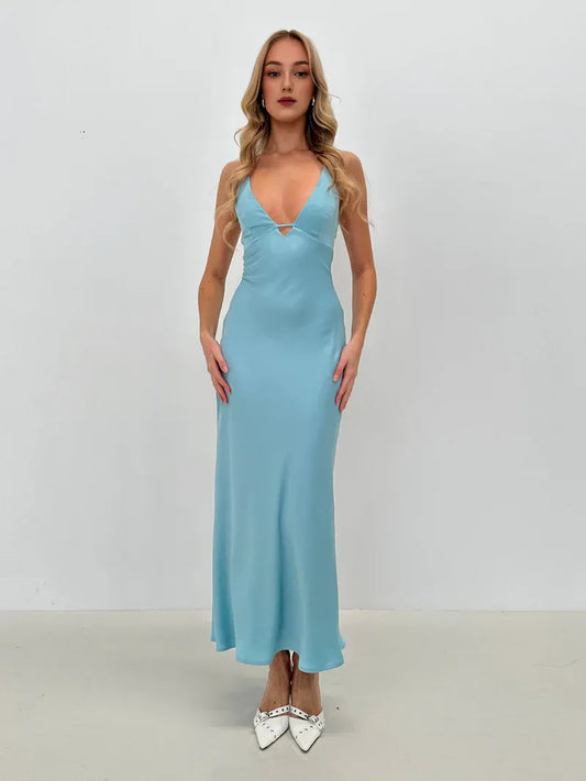 Quyihu Dress Spaghetti Strap Bridesmaid Dresses Mermaid Satin Prom Dresses Long Bodycon Formal Evening Gowns