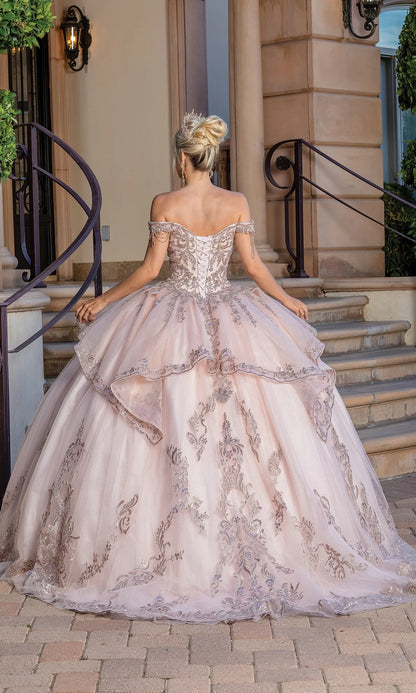 Quyihu Quinceanera Dress Off The Shoulder Ball Gown With Lace Embroidery And Sweetheart Neckline Formal Wear Dresses