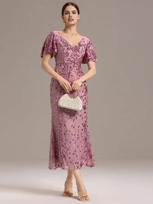 Sequin Embroidery Mermaid Formal Dress Bridesmaid Dresses