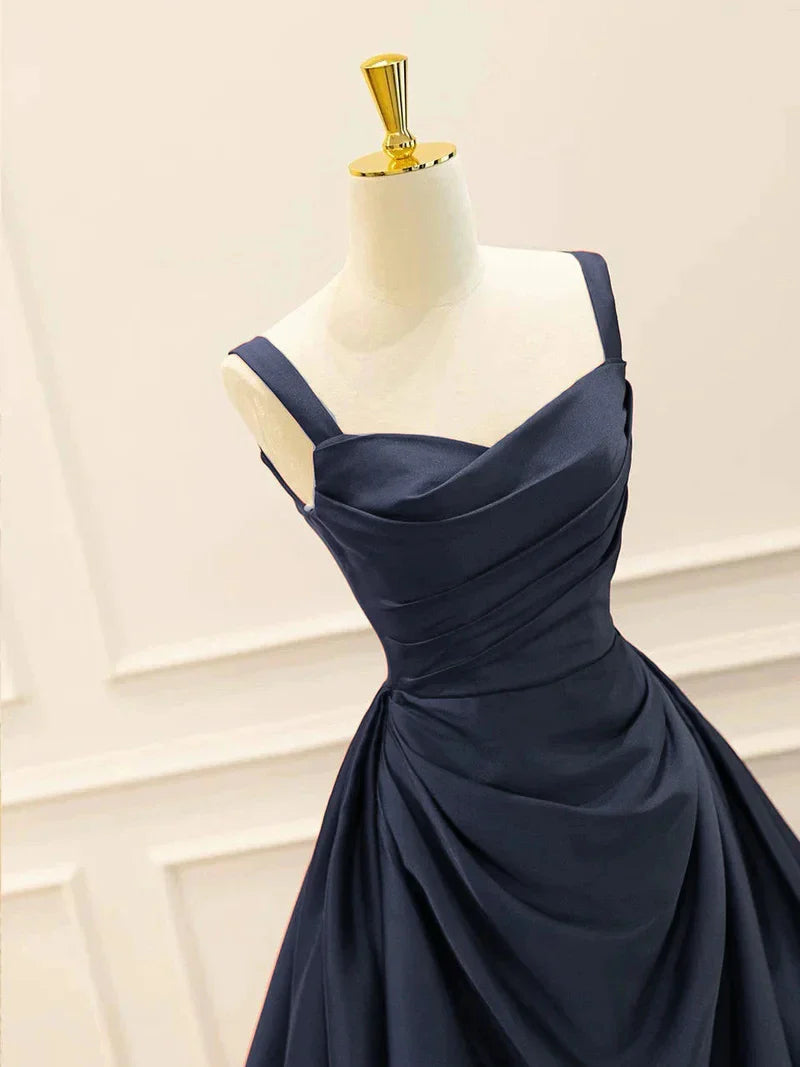 Sexy Elegant V Neck Sleeveless Crisscross Back Chapel Train prom dress for women