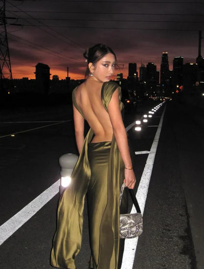 Sexy Sheath Square Neck Sleeveless Lace Up Floor-Length Prom Dresses