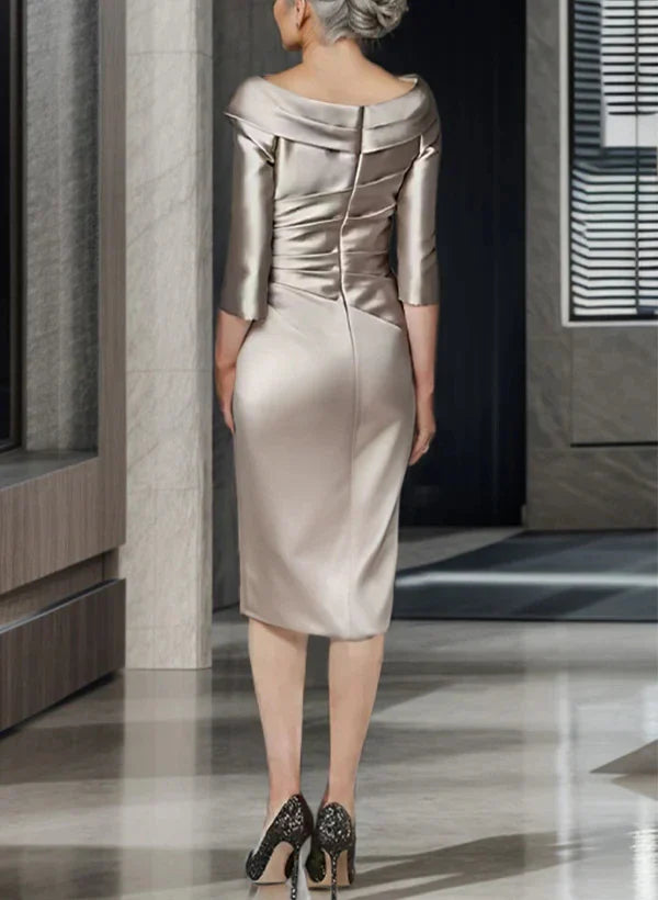 Sheath Column Off-the-Shoulder Mother of the Bride Dresses