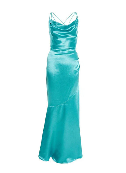 Sheath Column Spaghetti Straps Floor-length Long Bridesmaid Dresses