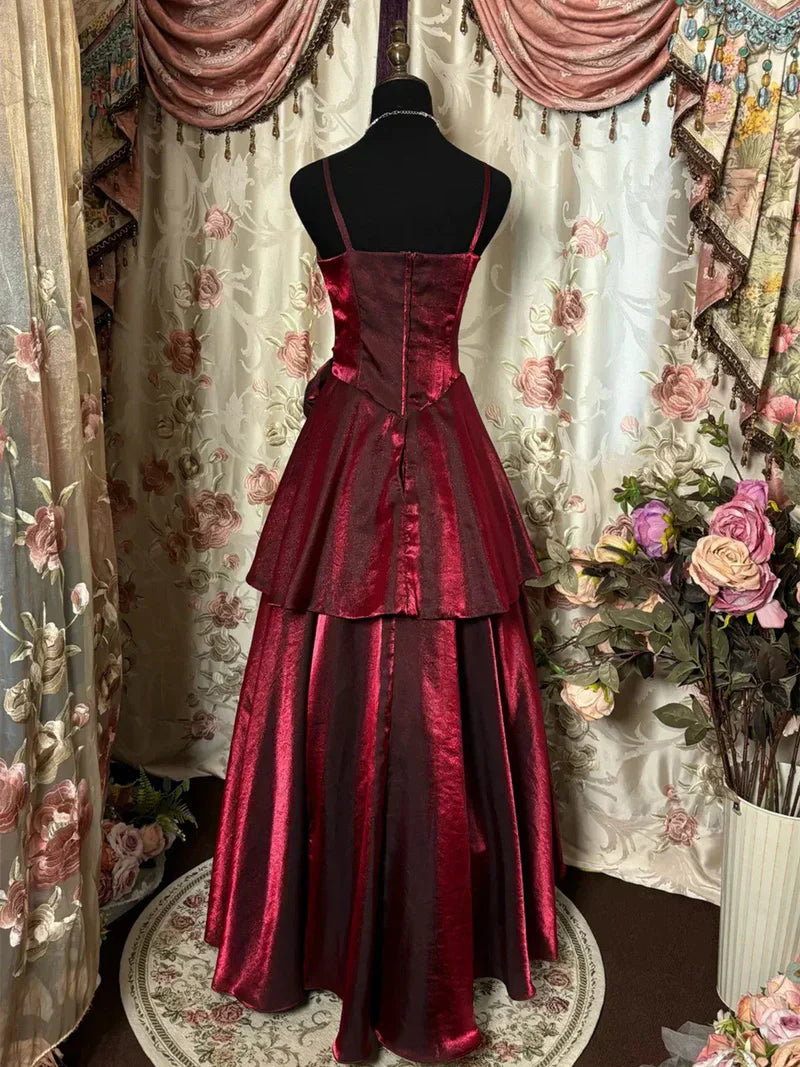 Fashionable A-Line Sweetheart Sleeveless Glitter Backless Floor-Length Prom Dress