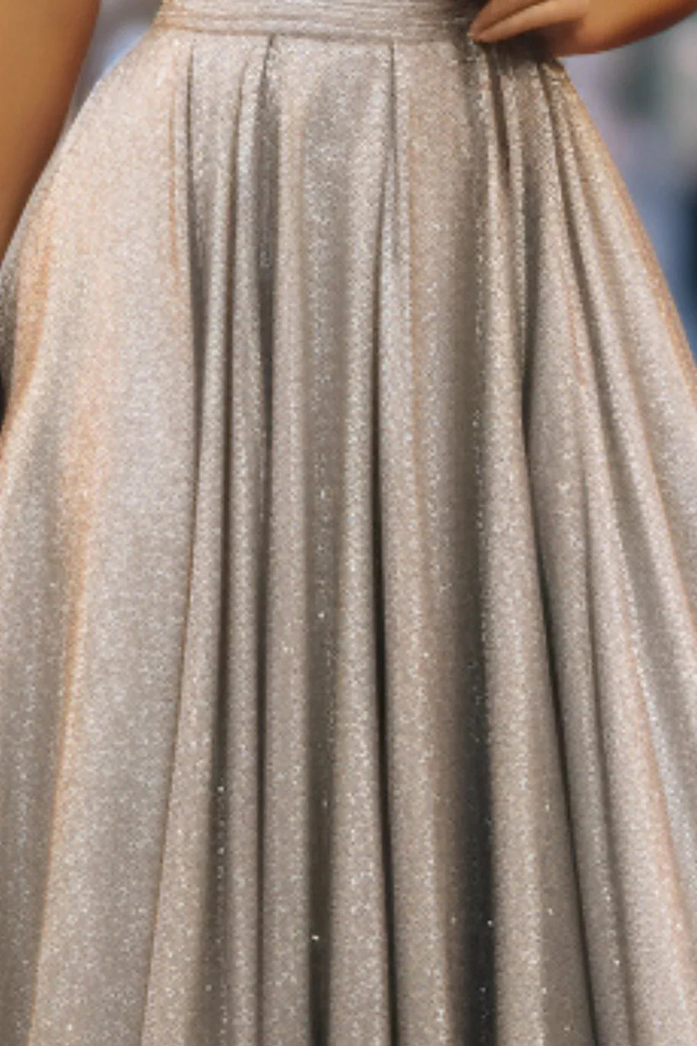Shiny Long Halter Prom Dress