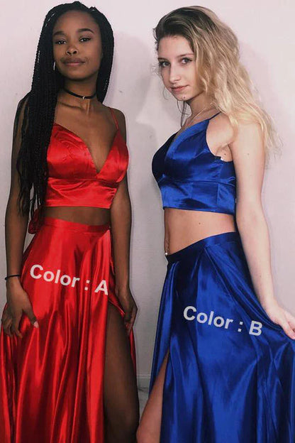 Simple A-Line Spaghetti Strap Sleeveless Lace Up Floor Length Prom Dress