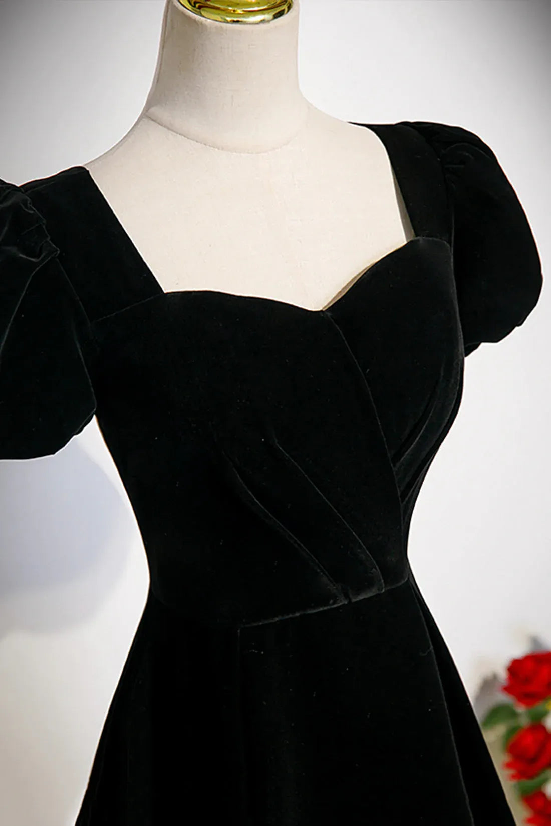 Simple A-Line Sweetheart Short Sleeve Lace Up Sweep/Brush Train Prom Dress