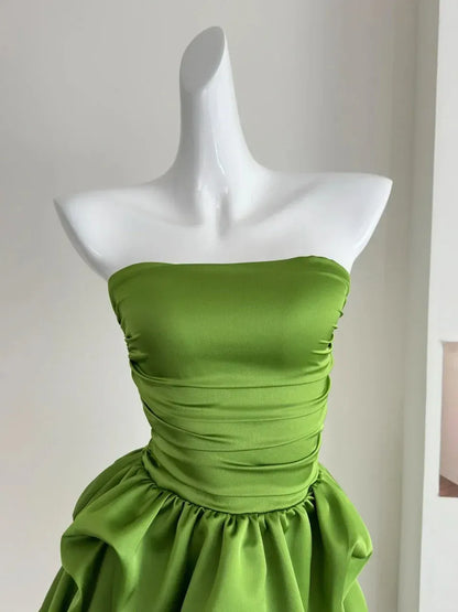 Simple A-Line Sweetheart Sleeveless Zipper Up Short-Mini Prom Dress